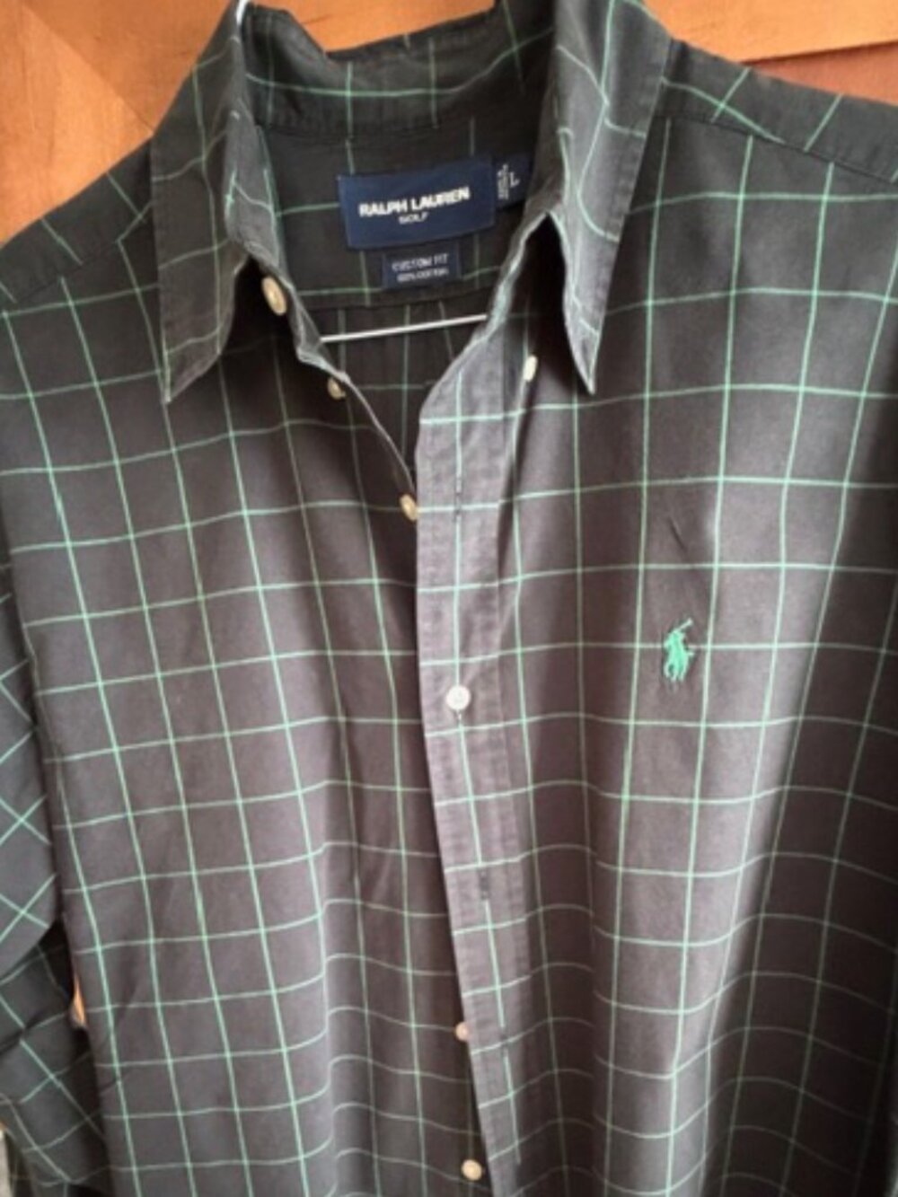 Ralph Lauren Golf Custom Fit Long-Sleeve Button Down Shirt Large